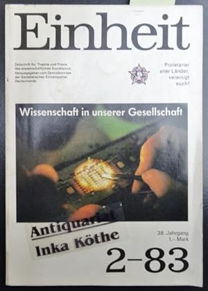 Einheit : Zeitschrift für Theorie und Praxis des Wissenschaftlichen Sozialismus - 38. Jahrgang He...
