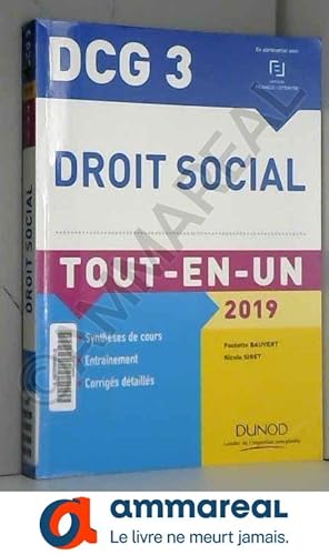 Bild des Verkufers fr DCG 3 - Droit social 2019 - Tout-en-Un: Tout-en-Un (2019) zum Verkauf von Ammareal