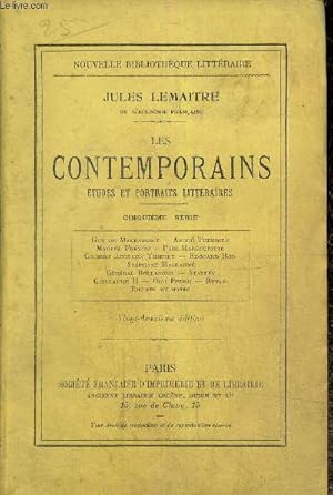 Immagine del venditore per Les Contemporains, tudes et portraits littraires - Cinquime srie venduto da Le-Livre