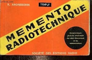 Imagen del vendedor de Memento Radiotechnique a la venta por Le-Livre
