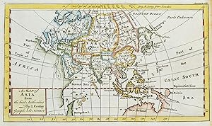 Antique Map ASIA, John Cowley, scarce original 1753