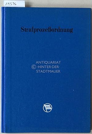 Strafprozeßordnung der Deutschen Demokratischen Republik - StPO. Textausgabe mit Sachregister. Hr...