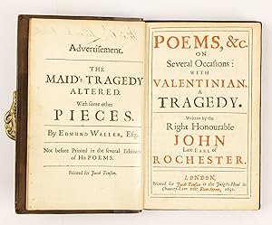 Poems, (&c.) on Several Occasions: with Valentinian: a Tragedy. Written by the Right Honourable J...