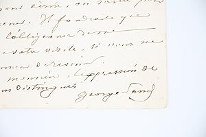 Lettre autographe signée adressée à Léon Curmer : "Je suis toujours enfermée pour écrire, ou sort...