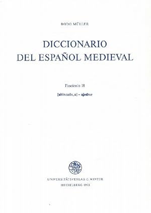 Bild des Verkufers fr Diccionario del espaol medieval. Fascculo 18: [ahincado,a] - ajedrez. zum Verkauf von La Librera, Iberoamerikan. Buchhandlung