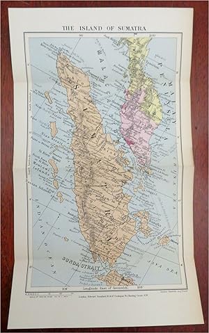 Sumatra Indonesia Padang Medan Palembang Pekanbaru 1893 Stanford map