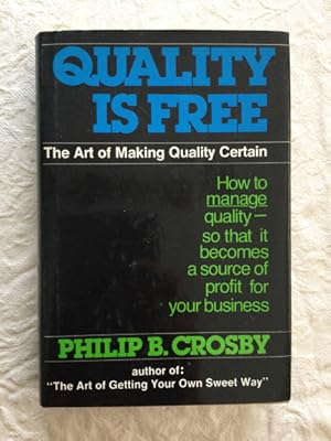 Immagine del venditore per Quality is free. The art of making quality certain venduto da Libros Ambig