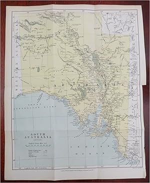 South Australia tracks of explorers shown 1893 Stanford map