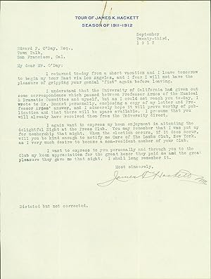 typed letter signed by secretary
