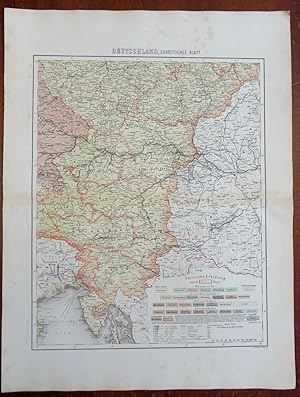 Austrian Empire Hapsburg Lands Istria Steyermark Vienna Salzburg c. 1850's map