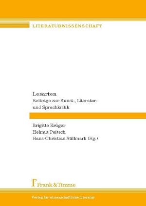Immagine del venditore per Lesarten : Beitrge zur Kunst-, Literatur- und Sprachkritik venduto da AHA-BUCH GmbH
