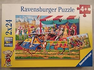 Ravensburger 090839: Bei den Rittern [2 x 24-Teile-Puzzle]. Achtung: Nicht geeignet für Kinder un...