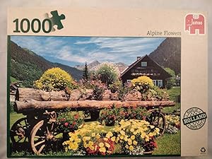 JUMBO 183359: Alpenblumen [1000-Teile-Puzzle]. Achtung: Nicht geeignet für Kinder unter 3 Jahren.