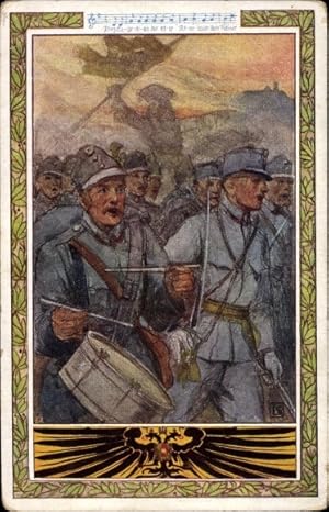 Ansichtskarte / Postkarte KuK Kaiserjäger, Soldaten, Trommler, Deutscher Schulverein 641