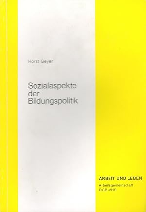 Seller image for Sozialaspekte der Bildungspolitik. for sale by Versandantiquariat Nussbaum