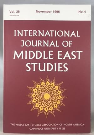 Imagen del vendedor de International Journal of Middle East Studies, Volume 28, Number 4, November 1996 a la venta por Great Expectations Rare Books