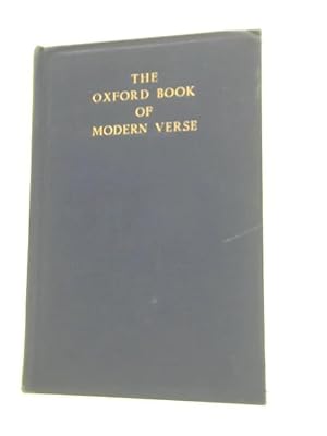 Bild des Verkufers fr The Oxford Book of Modern Verse 1892-1935 zum Verkauf von World of Rare Books