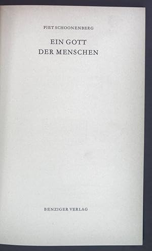 Immagine del venditore per Ein Gott der Menschen. venduto da books4less (Versandantiquariat Petra Gros GmbH & Co. KG)