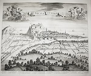 "Nicaea Civitas" - Nice Nizza Alpes Maritimes France gravure