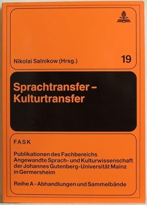 Imagen del vendedor de Sprachtransfer - Kulturtransfer; Text, Kontext und Translation a la venta por Peter-Sodann-Bibliothek eG