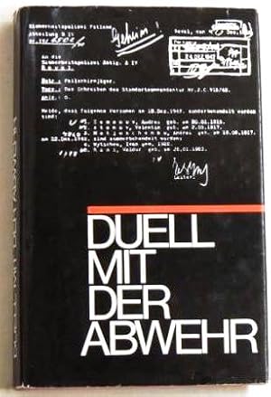 Imagen del vendedor de Duell mit der Abwehr Dokumentarische Skizzen ber die Tschekisten der Leningrader Front, 1941-1945 a la venta por Peter-Sodann-Bibliothek eG