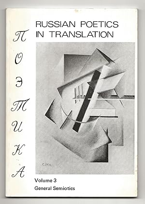 Immagine del venditore per Rusian Poetics in Translation : Volume 3 General Semiotics venduto da Frances Wetherell