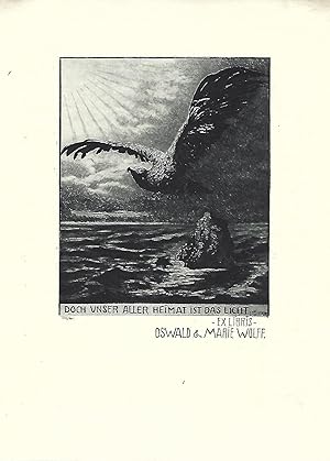 Exlibris für Oswald und Marie Wolff. Radierung. Um 1908.
