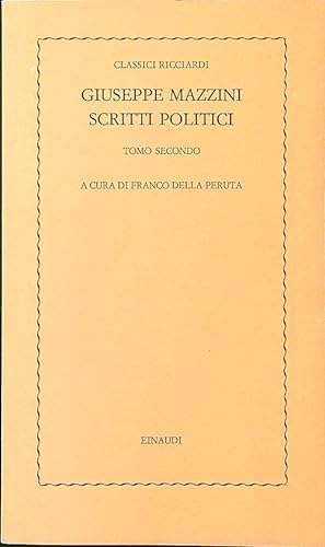 Bild des Verkufers fr Scritti politici tomo II zum Verkauf von Librodifaccia