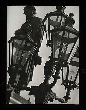 Puschkin-Denkmal in Moskau. Original-Fotografie, um 1922-25. Vintage-Abzug.