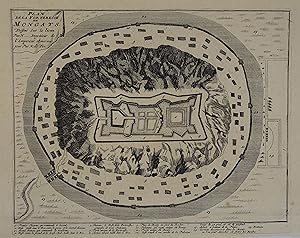 Plan de la Forteresse de Mongats. Kupferstich v. Nicolas de Fer um 1690, 19,5 x 25 cm