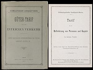 Bild des Verkufers fr Schmalspurbahn Landquart-Davos. (I:) Tarif fr die Berfrderung von Personen und Gepck im internen.   (II:) Gter-Tarif fr den internen Verkehr   Gltig vom Tage der Betriebserffnung der Strecke Landquart-Klosters an. zum Verkauf von EOS Buchantiquariat Benz