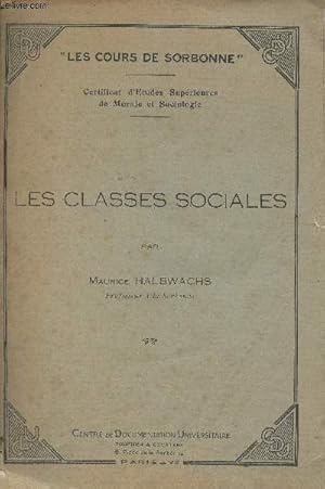 Bild des Verkufers fr Les classes sociales - "Les cours de Sorbonne" zum Verkauf von Le-Livre