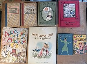 Seller image for Alice in Wonderland Collection of 12 English/Spanish Editions 1920-1978 for sale by Rayo Rojo