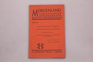 Bild des Verkufers fr ORIENTALISCHE STIMMEN ZUM ERLSUNGSGEDANKEN. zum Verkauf von INFINIBU KG