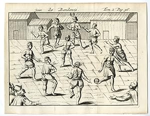 Rare Antique Print-BANDA ISLANDS-NATIVES-GAMES-MALUKU-VOC-Argensola-1706