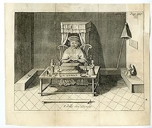 Rare Antique Print-CHINESE IDOL-DEITY-GOD-RELIGION-INDONESIA-Argensola-1706