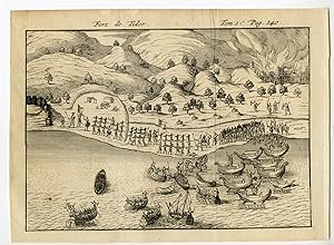 Rare Antique Print-FORTRESS-TIDORE-MALUKU ISLANDS-INDONESIA-Argensola-1706