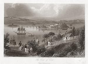 The Cove of Cork on the southern coast of Ireland,1842 Engraved Landscape Print