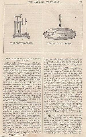 1845, The Electroscope, and the Electrophorus. A half page engraving featured in a complete issue...