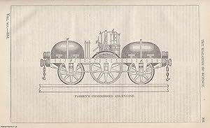 1846, Parsey's Compressed Air-Engine. A full page engraving featured in a complete issue of The M...