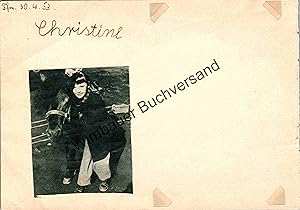 Autogramm Christine Kaufmann von 1953! (1945-2017) /// Autograph signiert signed signee