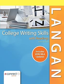 Image du vendeur pour College Writing Skills with Readings MLA 2016 Update mis en vente par BombBooks