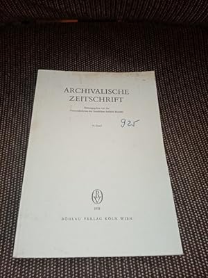 Archivalische Zeitschrift 74. Band Herausgegeben von der Generaldirektion der Staatlichen Archive...