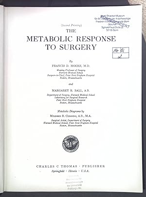Imagen del vendedor de The Metabolic Response to Surgery. American Lecture Series, Publication Number 132. a la venta por books4less (Versandantiquariat Petra Gros GmbH & Co. KG)
