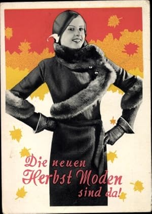 Ansichtskarte / Postkarte Reklame für Modenschau, Neue Herbstmode für Frauen