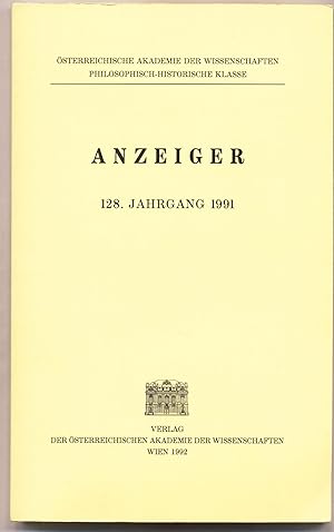 Seller image for Anzeiger der philosophisch-historischen Klasse der sterreichischen. Jahrgang 1991 for sale by avelibro OHG