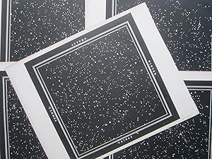 A set of 5 celestial charts  white on black