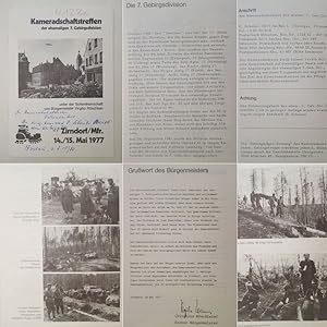 Kameradschaftstreffen der ehemaligen 7. Gebirgsdivision Zirndorf / Mittelfranken 14.-15. Mai 1977...