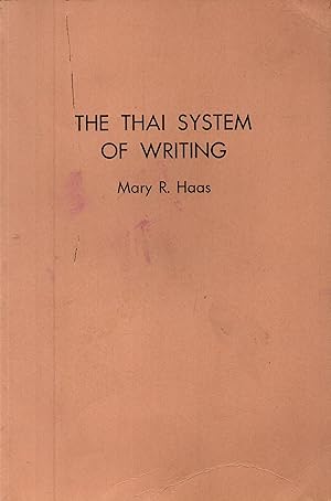 Seller image for The Thai System of Writing for sale by JP Livres