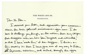 Autograph letter signed as President "Barack Obama".